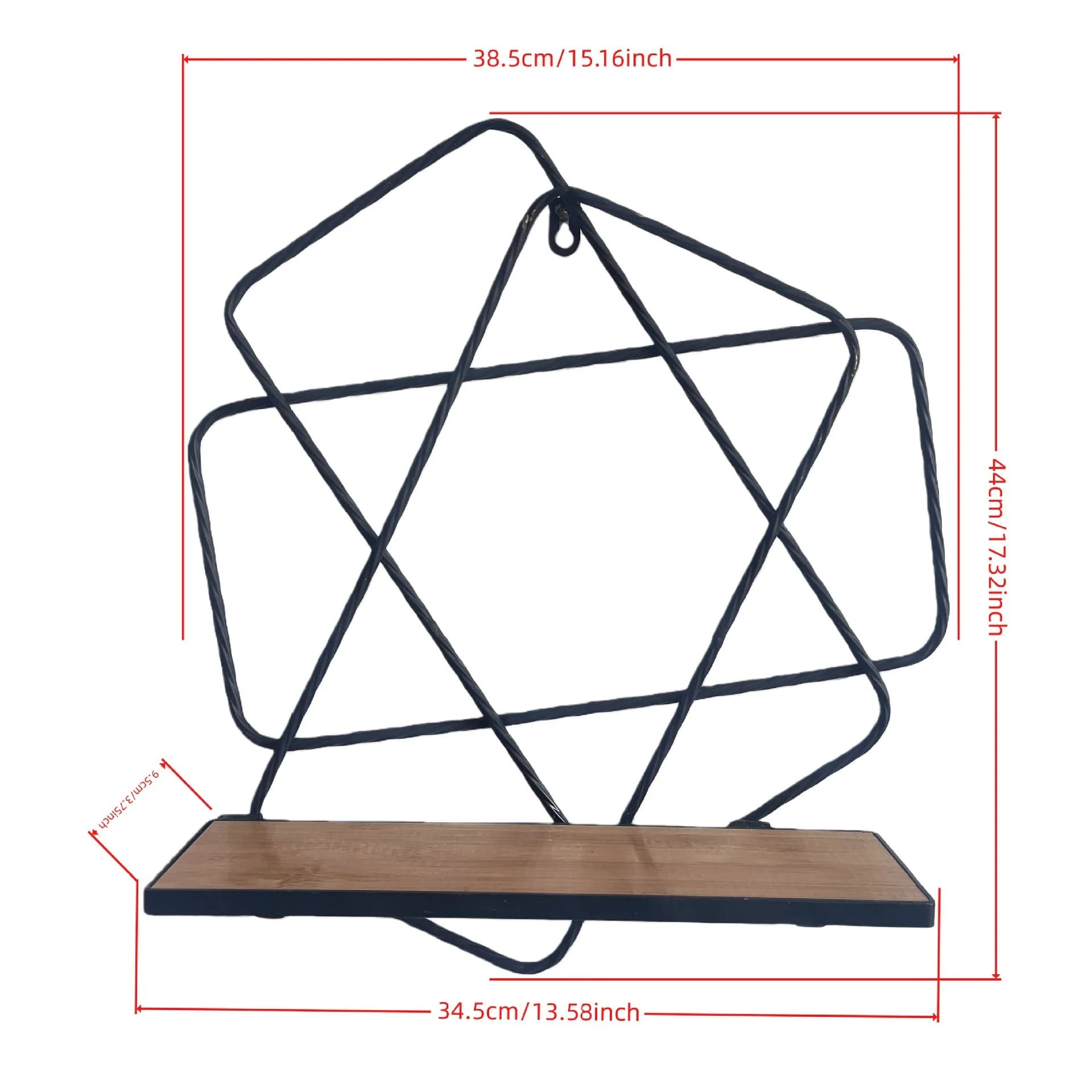 Zml iron art wall-mounted shelf - entryway key rack & wall decor organizer