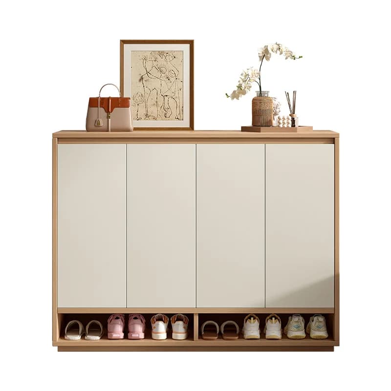 Shoe Cabinet Storage Integrated Elevator Entrance Solid Wood Shoe Rack Space Saving Hotel Bench Armoire De Rangement Furniture