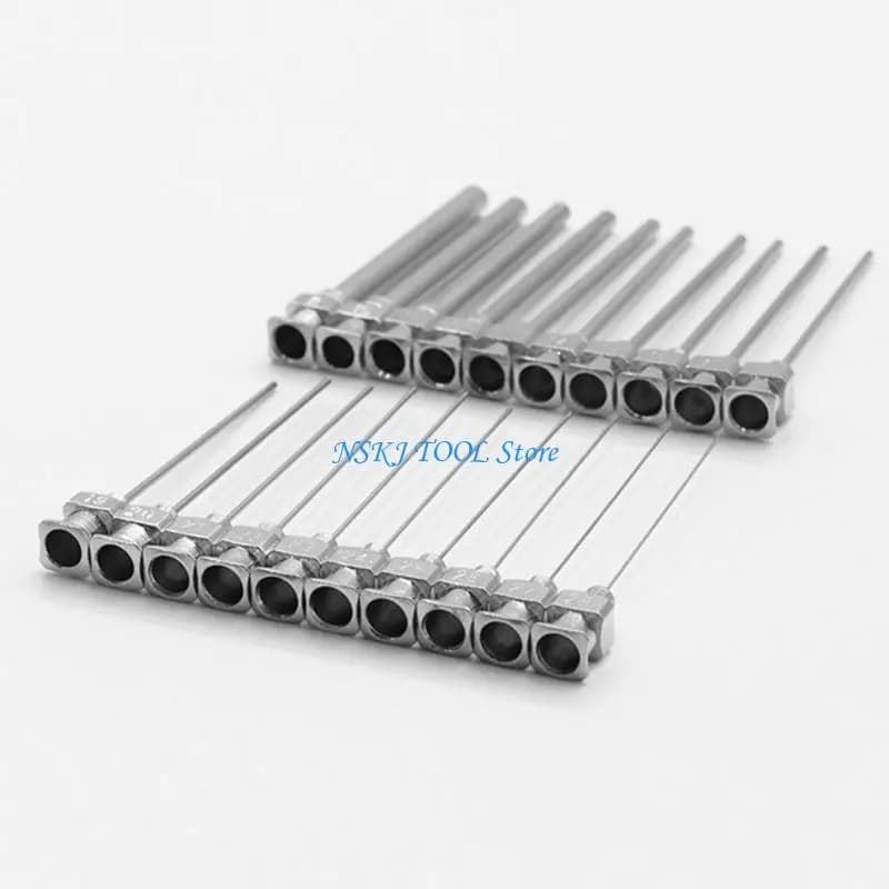L8RC 12Pcs Stainless Steel Precisions Dispensing Needle 38mm for Electronics Crafts