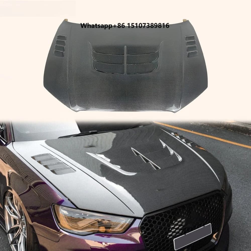 For A3 8V 15-20 Sedan Carbon Fiber KZ Type Front Vented Cooling Hood Bonnet