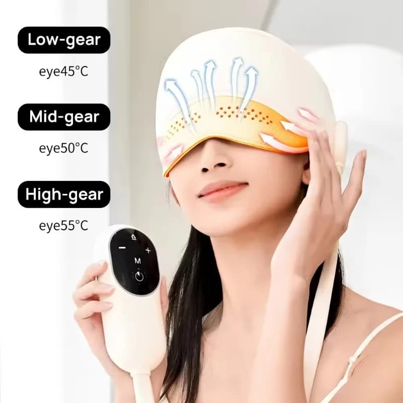 Hot-Selling Rechargeable Portable 3 Levels Heat Compression air bag Wrap Head Massager for Migraine Relief