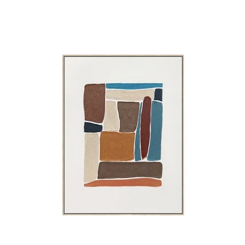 Modern simple abstract decorative paintings, geometric color block homestay murals