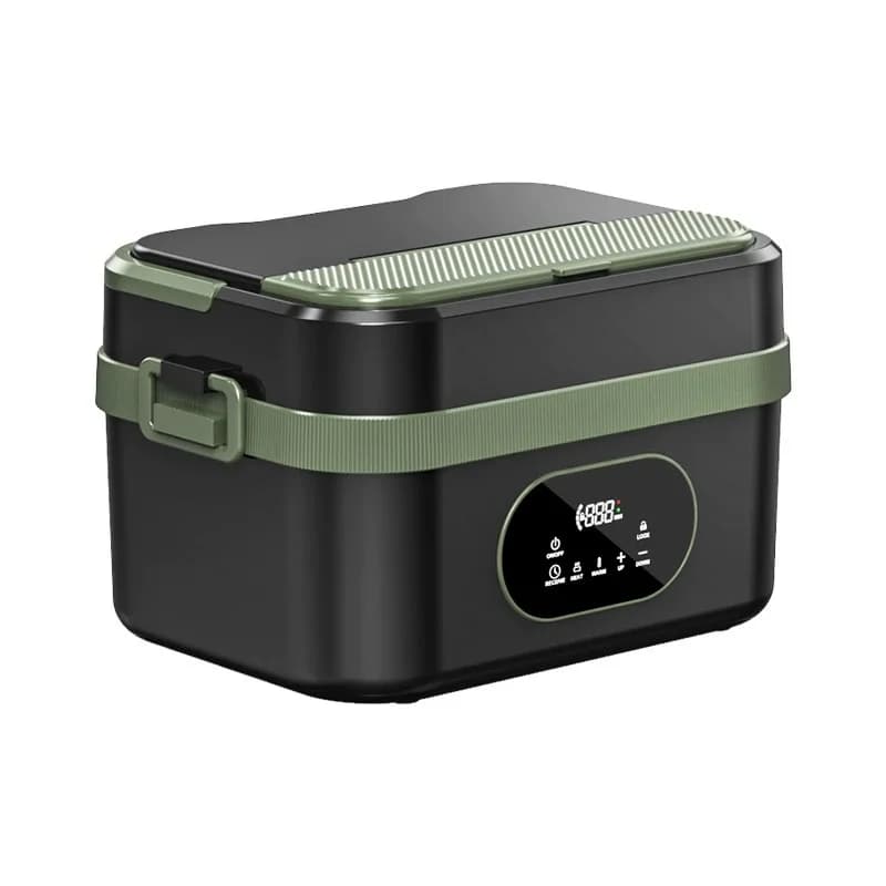 1.5L Electric Fast Heating Food Warmer Portable Self-Heating Digital Display Wireless Lunch Box with Child Lock and Timer