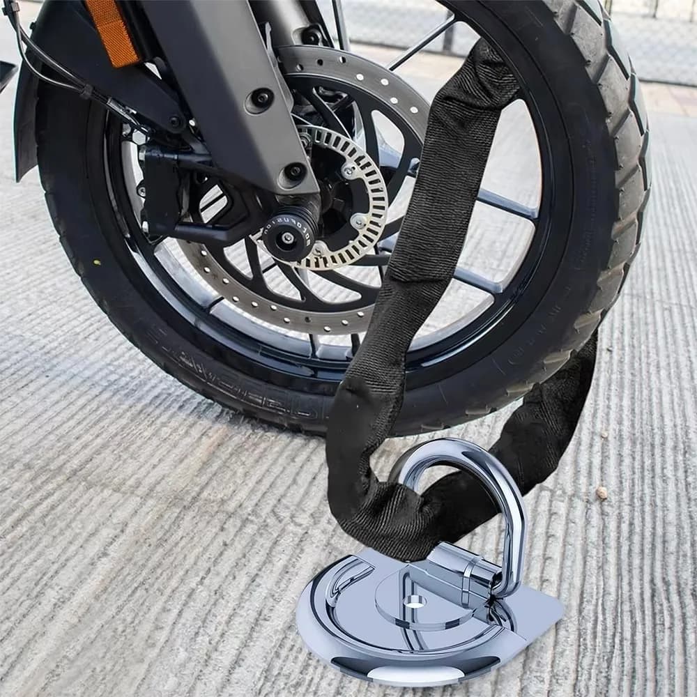 Cerradura  anclaje  tierra  acero para motocicletas: kit  seguridad antirrobo con tornillo  expansión, bolas  acero