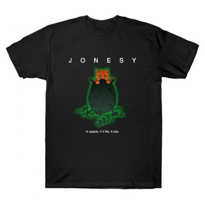 In Space, If it Fits, It Sits Retro Sci-Fi Alien Gift T-Shirt Weyland Horror movie Xenomorph  LV-426 printed Graphic clothes