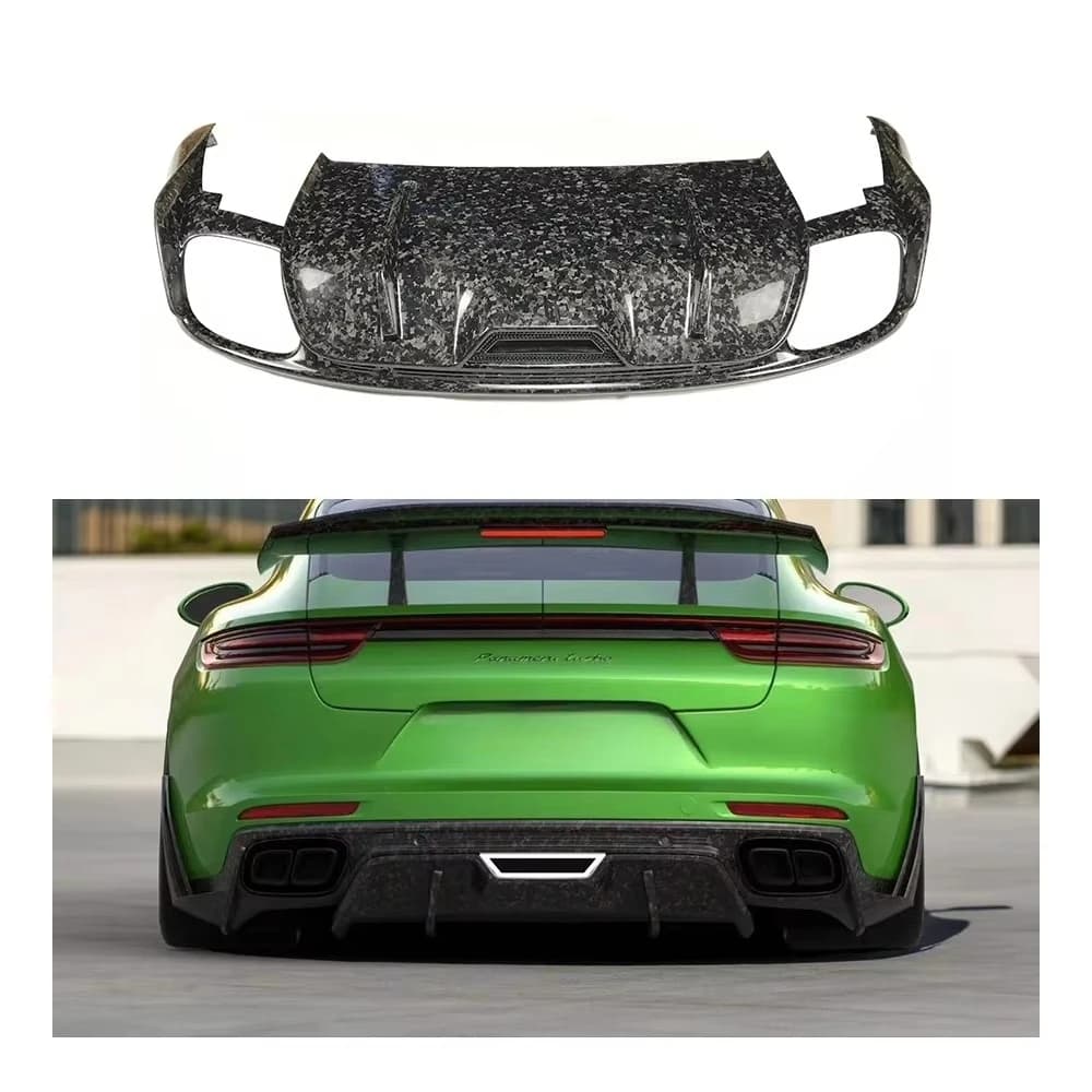 For Porsche Pana 971 SD Style Rear Bumper Diffuser Lip Spoiler Real  Dry Carbon Fiber