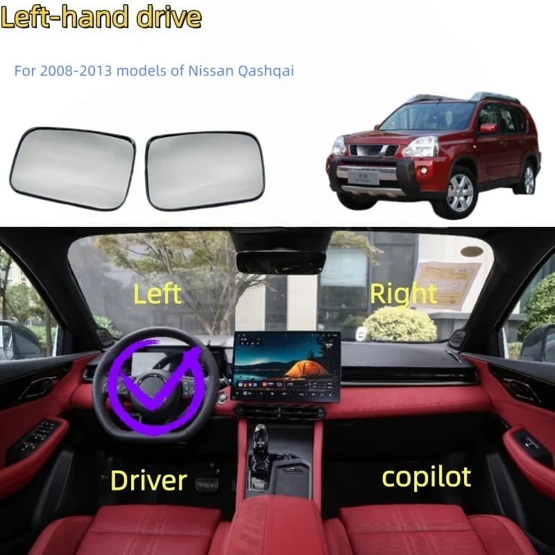 For 2008-2013 models of Nissan Qashqai. Heating for rearview mirror lenses and rearview mirror glass.