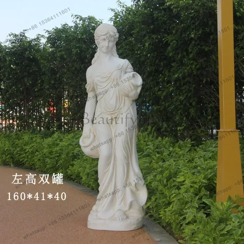 FG . Giardino europeo Paesaggio Giardino Patio Figura Scultura Decorazione Statua esterna Grande ornamento