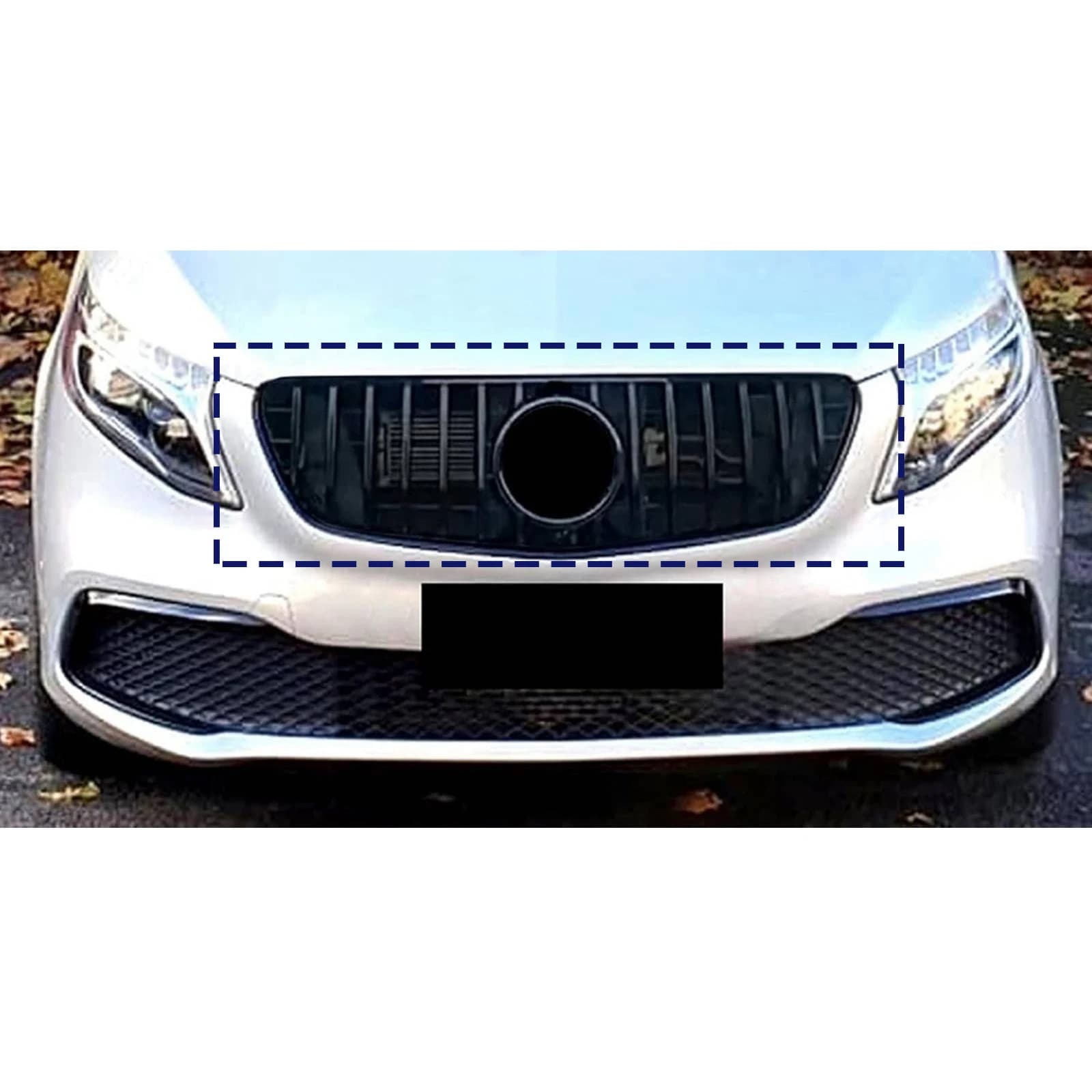 Upgrade Front Inlet Mesh Grille Bumper Grill Middle Grid For Mercedes-Benz V Class W447 V220 V250 V260 V300 2021-2023