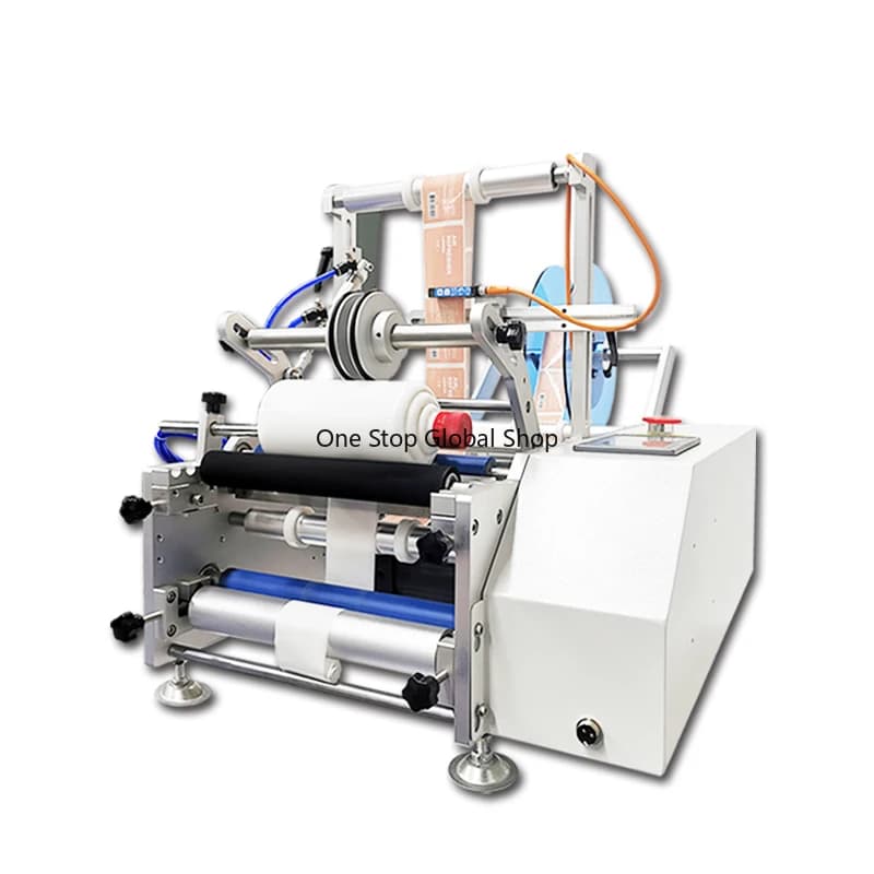 Bottle Labeling Beverage Food Cosmetics Wine Bottle Sticker Label Small Semi-Automatic Labeling Machine