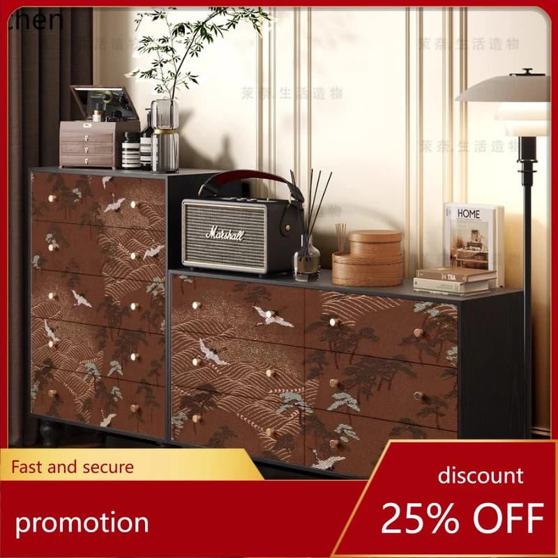ZML Chinese style bucket cabinet, bedroom storage locker, household solid wood living room entrance decorative cabinet