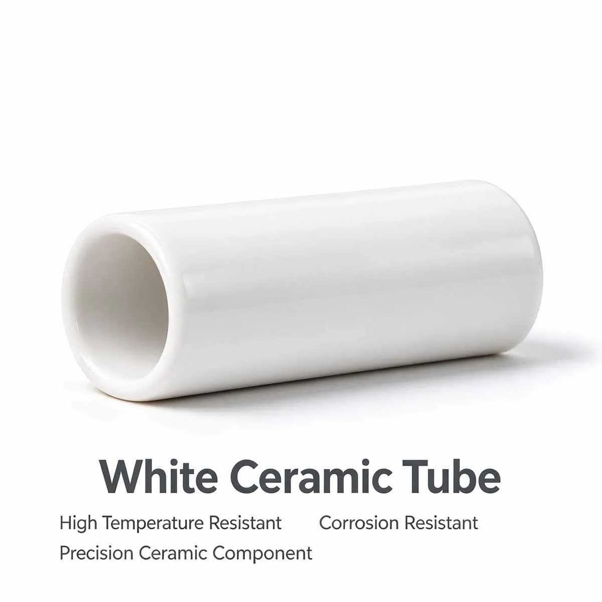 5pcs 99% Alumina Ceramic Tube, Length 100mm Single-Hole, High-Temperature Resistant And Wear-Resistant Corundum Ceramic Tube