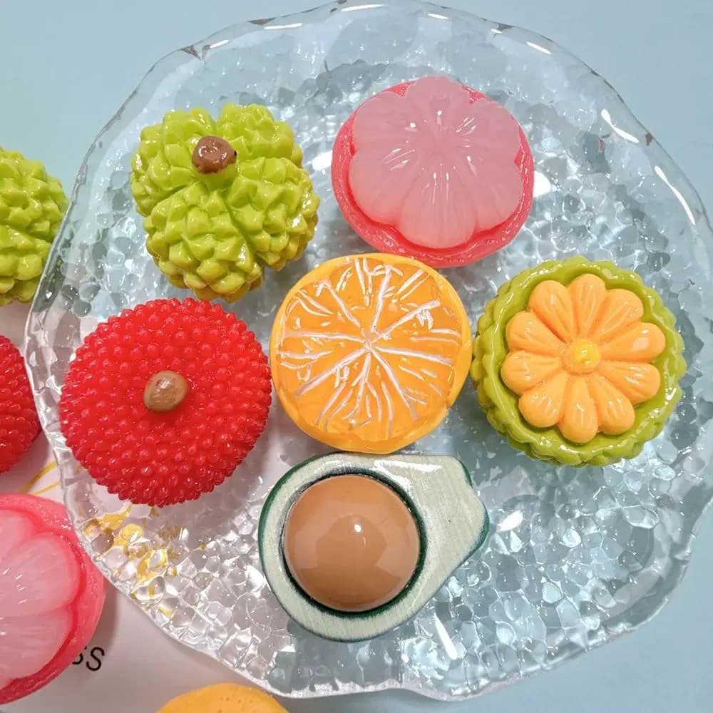 Resin 3D Mini Fruits Miniatures Flatback Cabochons DIY Jewelry Making Embellishment Supplies for Hair Clips Phone Case Decor