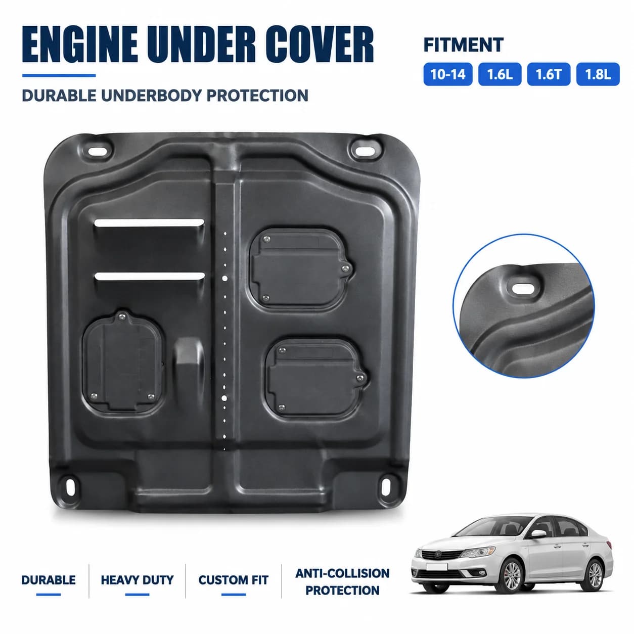 Custom Fit Engine Guard For Buick Excelle 10-14 1.6L 1.6T 1.8L Heavy Duty Underbody Protection Anti Collision Design