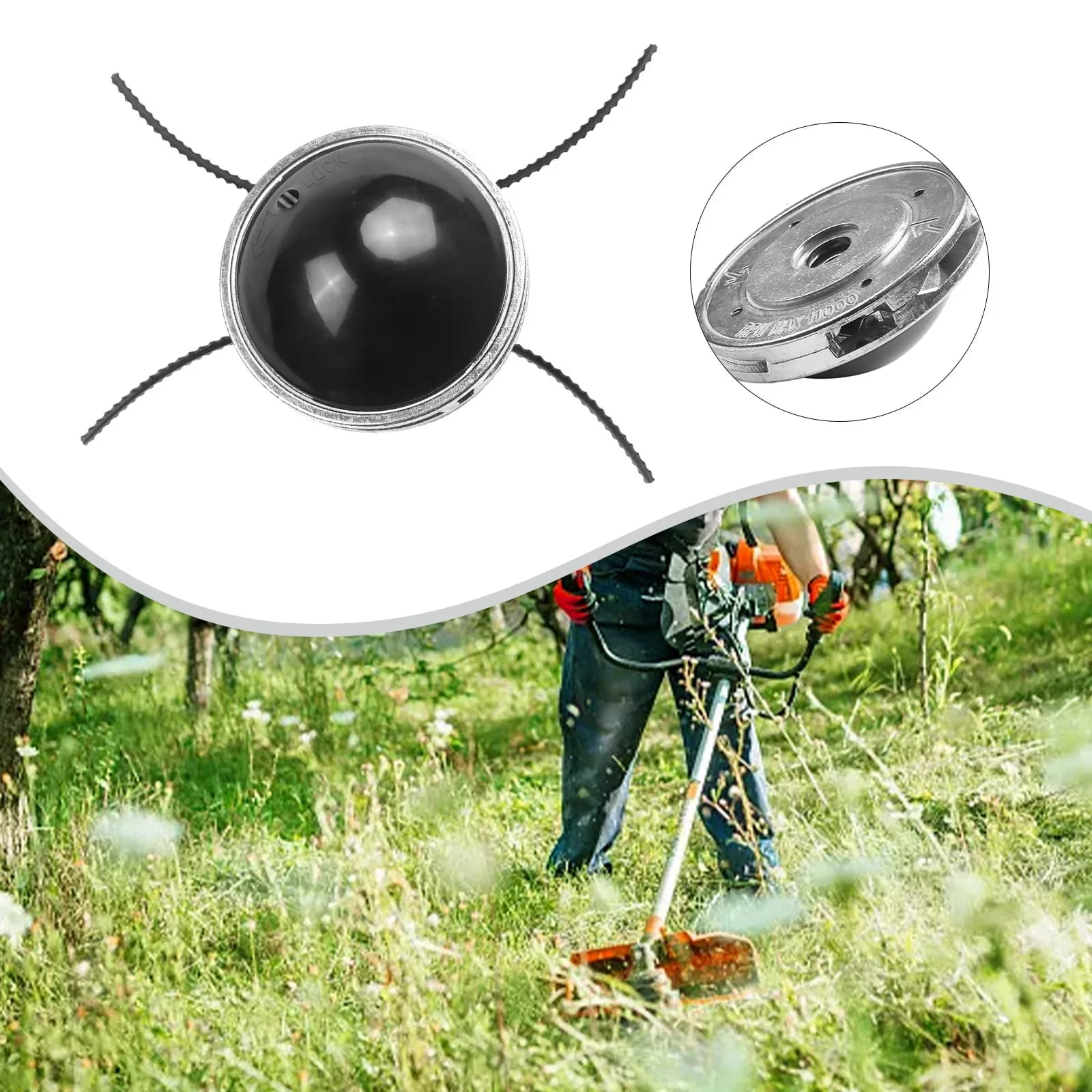 Achieve Effortless Trimming with For Jet Fit 2 Line Trimmer Head Designed for Small to Medium Powered Brushcutters