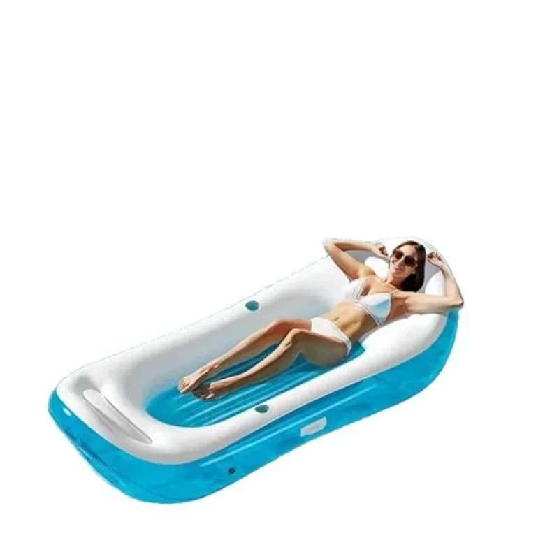 Inflatable pvc pool pontoon with handle pool chair