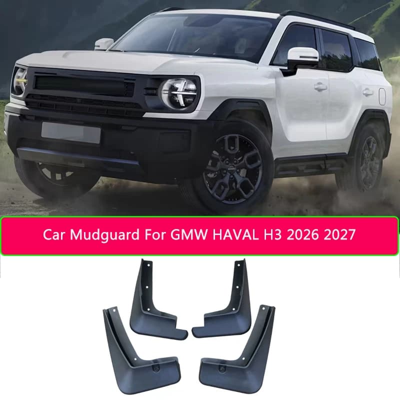 4PCS ABS Car Fender Mud Flap  For GWM HAVAL H3 2026 2027 Auto Premium Splash Guard Anti-dirt Wear-resistant Body Accessory