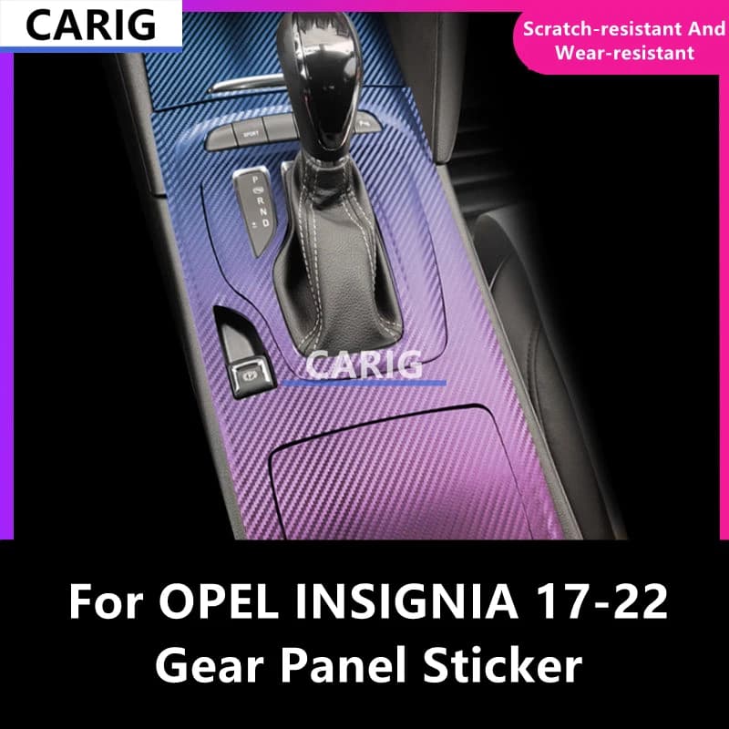 For OPEL INSIGNIA 17-22 Gear Panel Sticker Modified Carbon Fiber Interior Car Protective Film Accessories Modification