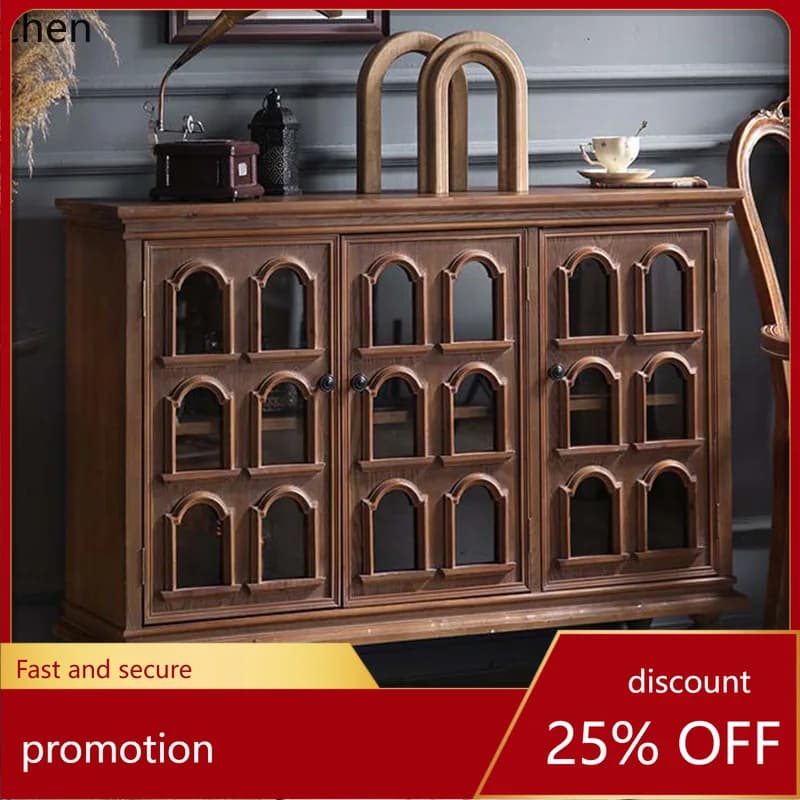ZML Storage Cabinet Vintage Entryway Cabinet Study Room Decoration Household Storage Cabinet