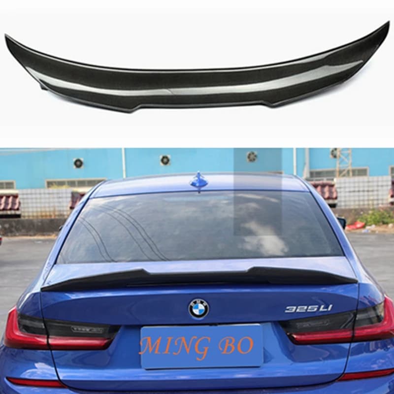 2019-2022 FRP Forged carbon FOR BMW 3 Series G20 G28&M3 G80 PSM Style Carbon fiber Rear Spoiler Trunk wing