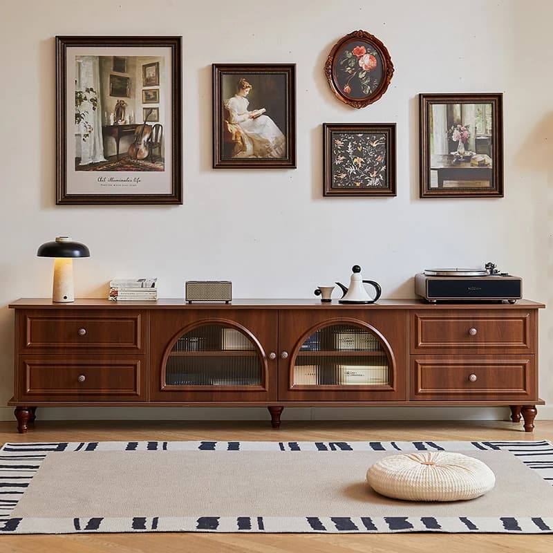 Designer American Tv Stand Mid Century Vintage Elegant Retro Tv Stands With Drawer Storage Mueble Salón Tv Furniture Living Room