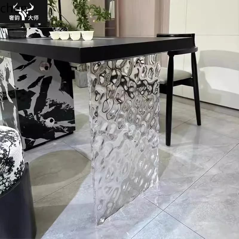 b9 light luxury modern small apartment rock slab tea table minimalist balcony small tea table and chair combination