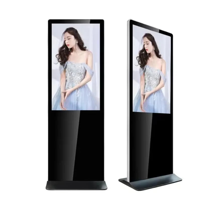32-Inch Vertical Android LCD Video Display Kiosk Indoor Floor Stand Advertising Totem with Animation Function for Elevator Use