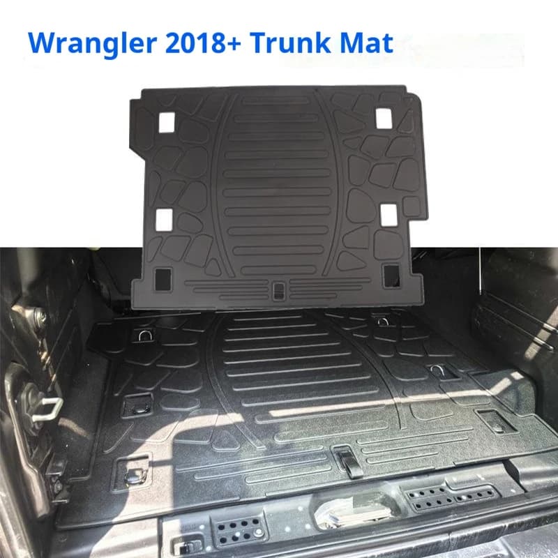 Suitable for 2018-2025 JL Wrangler Trunk Mat TPE Tailgate Box Mat TPE Waterproof Tailgate Mat