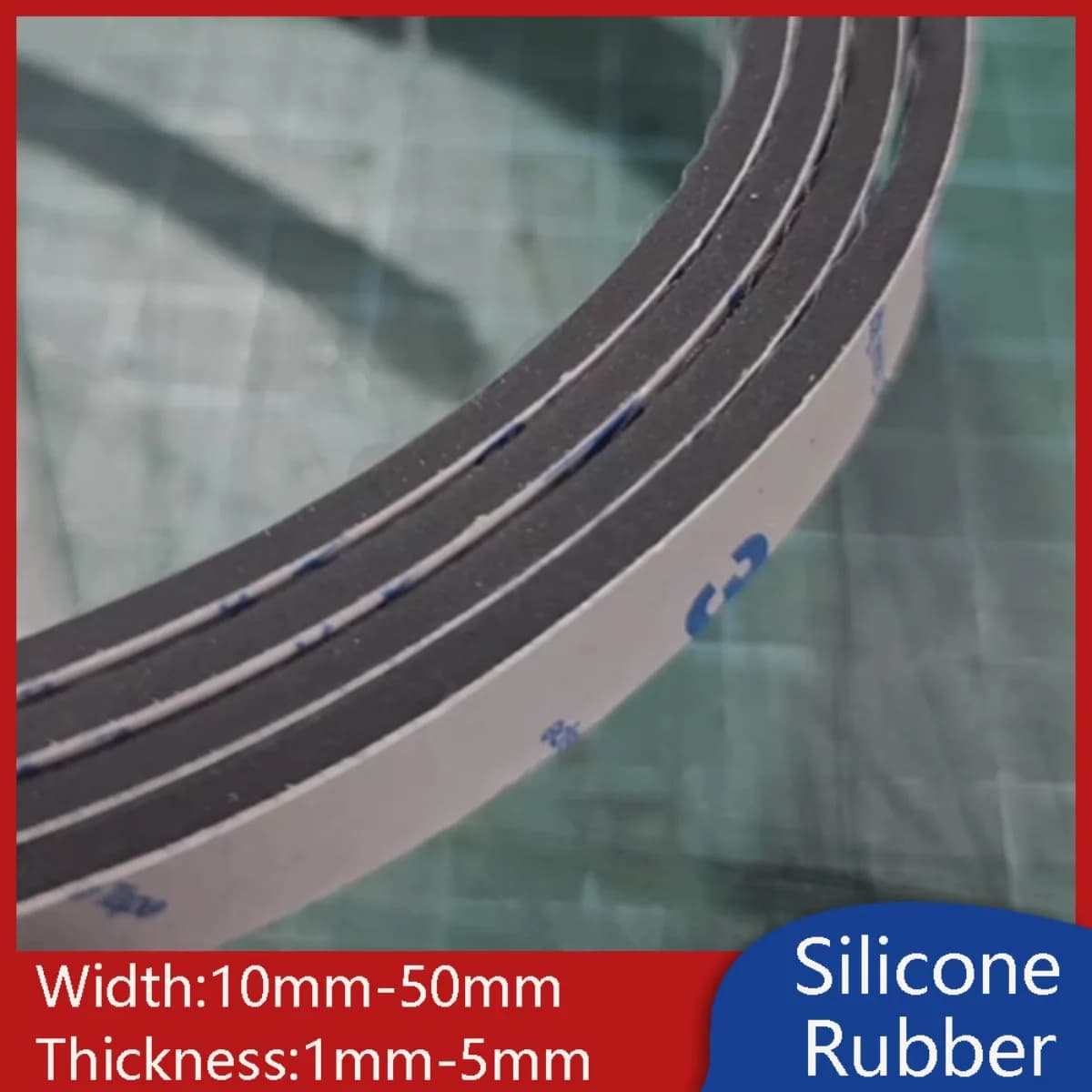 Anti-Slip Silicone Rubber Strips Non-Slip Buffer Sticker Self-Adhesive Shock-Absorbing Pads for Furniture 10mm-50mm Width