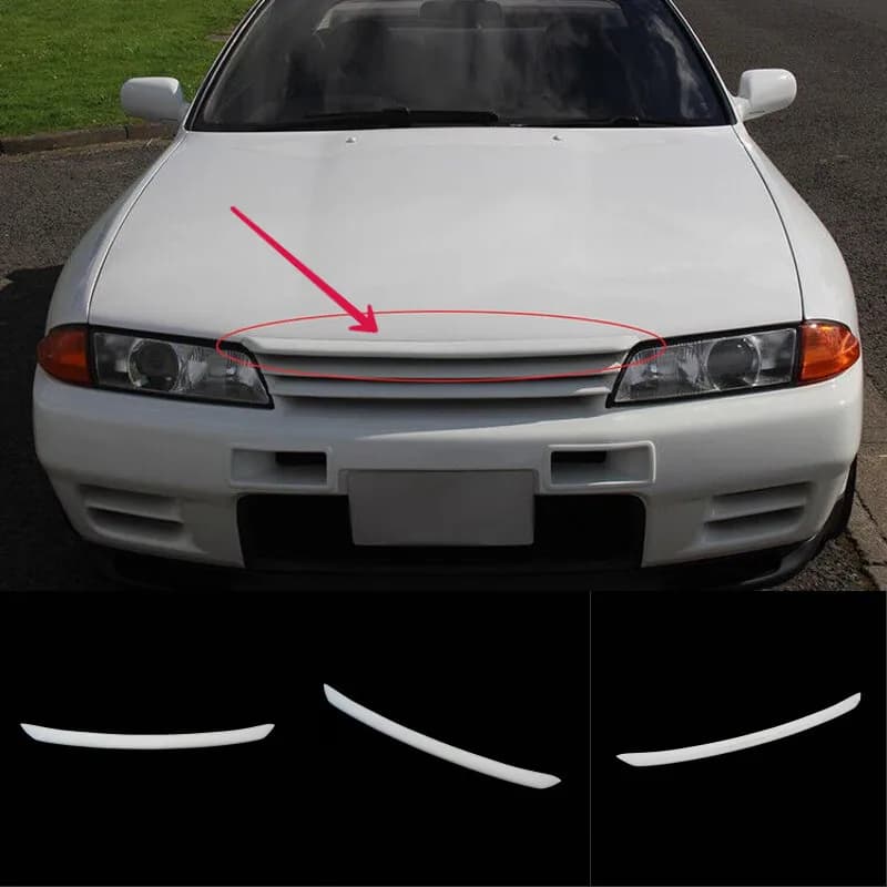 For Nissan Skyline R32 GTR GTS Bonnet Hood Lip AddOn Trim Bodykits FRP Unpainted