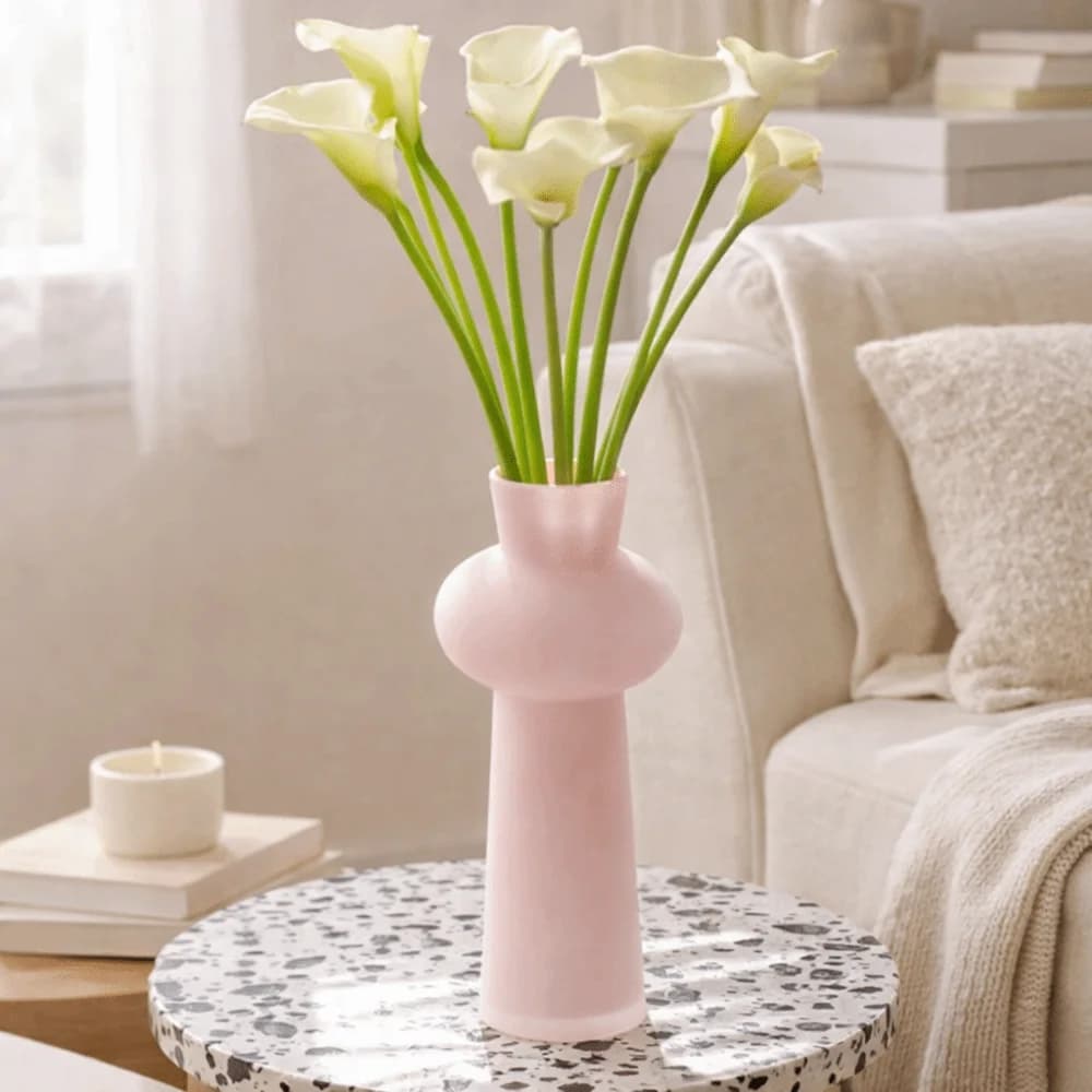 European Style Geometric Folds Glass Vase Thicken Vintage Floral Vases French Romantic Flower Arrangement Vase Table Decoration