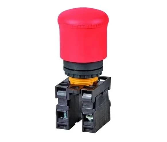 M22 Series Mushroom Head Emergency Stop Button Switch 1NO 1NC Industrial E‑Stop Push Button
