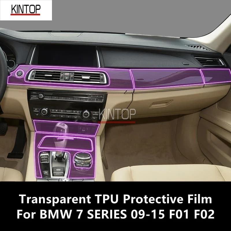 For BMW 7 SERIES 09-15 F01 F02 Car Interior Center Console Transparent TPU Protective Film Anti-scratch Repair Film