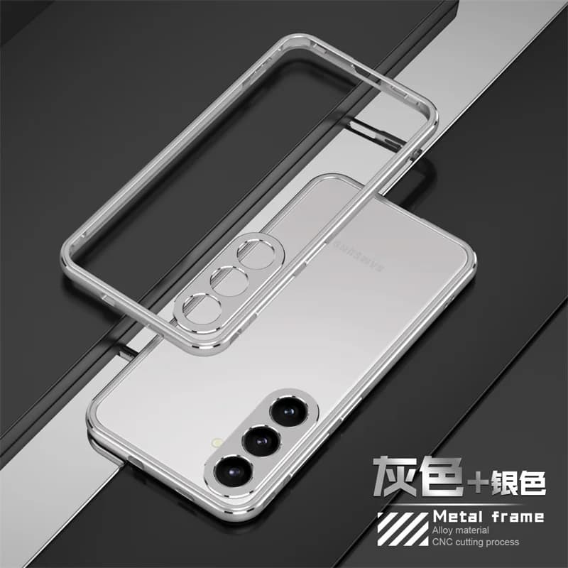 Aluminum Bumper & Metal Lens Frame Phone Case For Samsung Galaxy S22 S23 S24 S25 Ultra Plus S25Ultra Shockproof Protective Cover