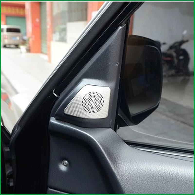 For Mitsubishi Pajero 2016-2020 A-Pillar Speaker Loudspeaker Horn Cover Trim Decoration Sticker Car Styling Auto Acc