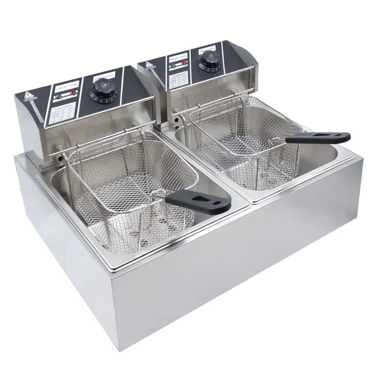 Stainless Steel Electric Fryer French Fries Fried Chicken Restaurant Commercial Electric Fryer Easy to Clean
