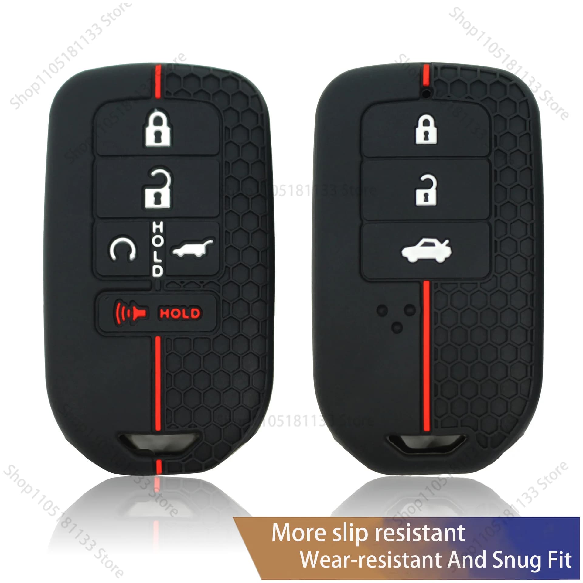 For Honda Accord XR-V Crider Civic CR-V Breeze HRV 5 Button Honeycomb Pattern Remote Control Key Cover Anti Scratch Shockproof