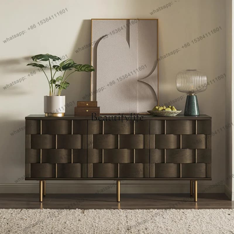 Customization Nordic retro side cabinet light luxury medieval entrance designer locker