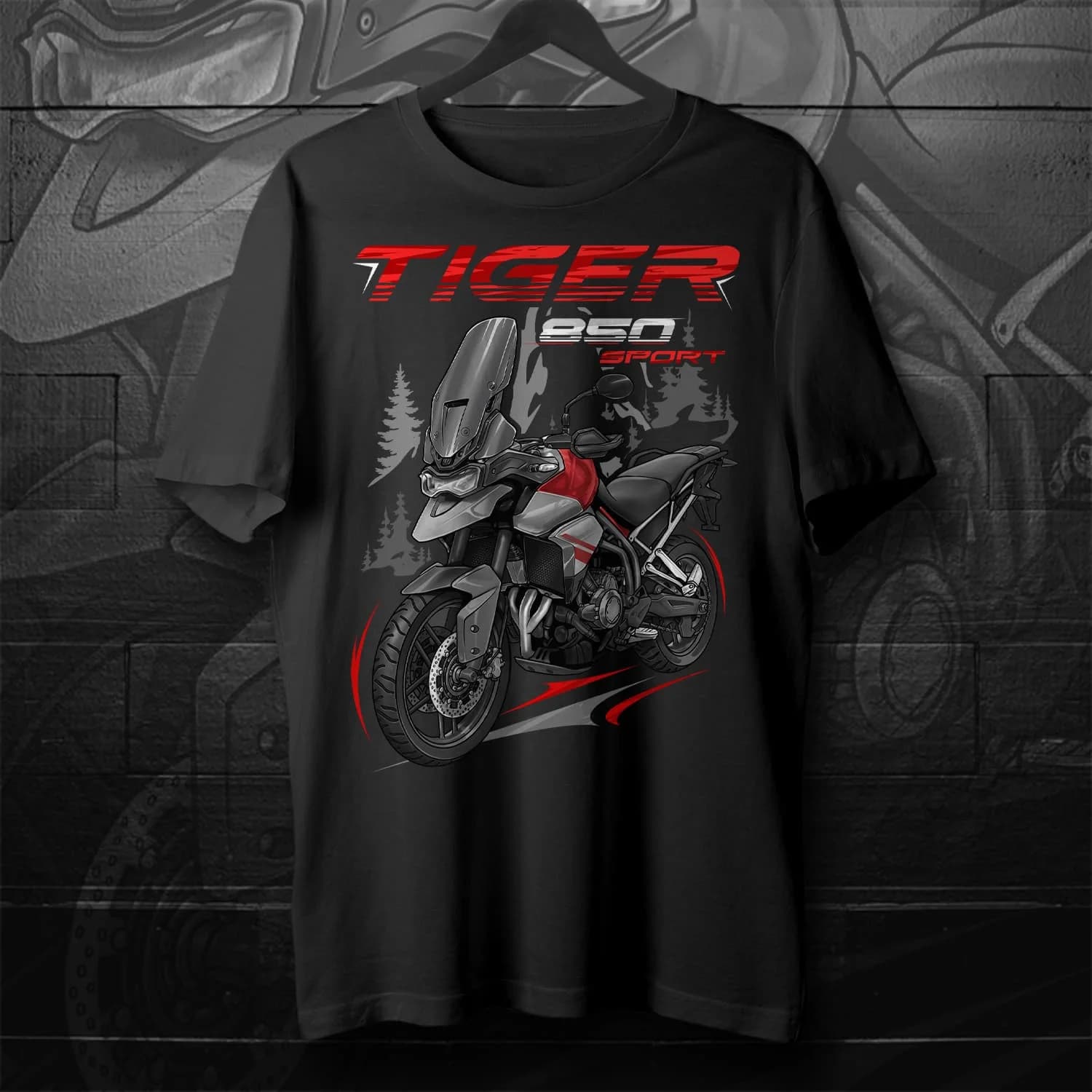 Classic British 2021-2025 Models Tiger 850 Sport Motorcycle T-Shirt 100% Cotton O-Neck Short Sleeve Summer Casual Mens T-shirt