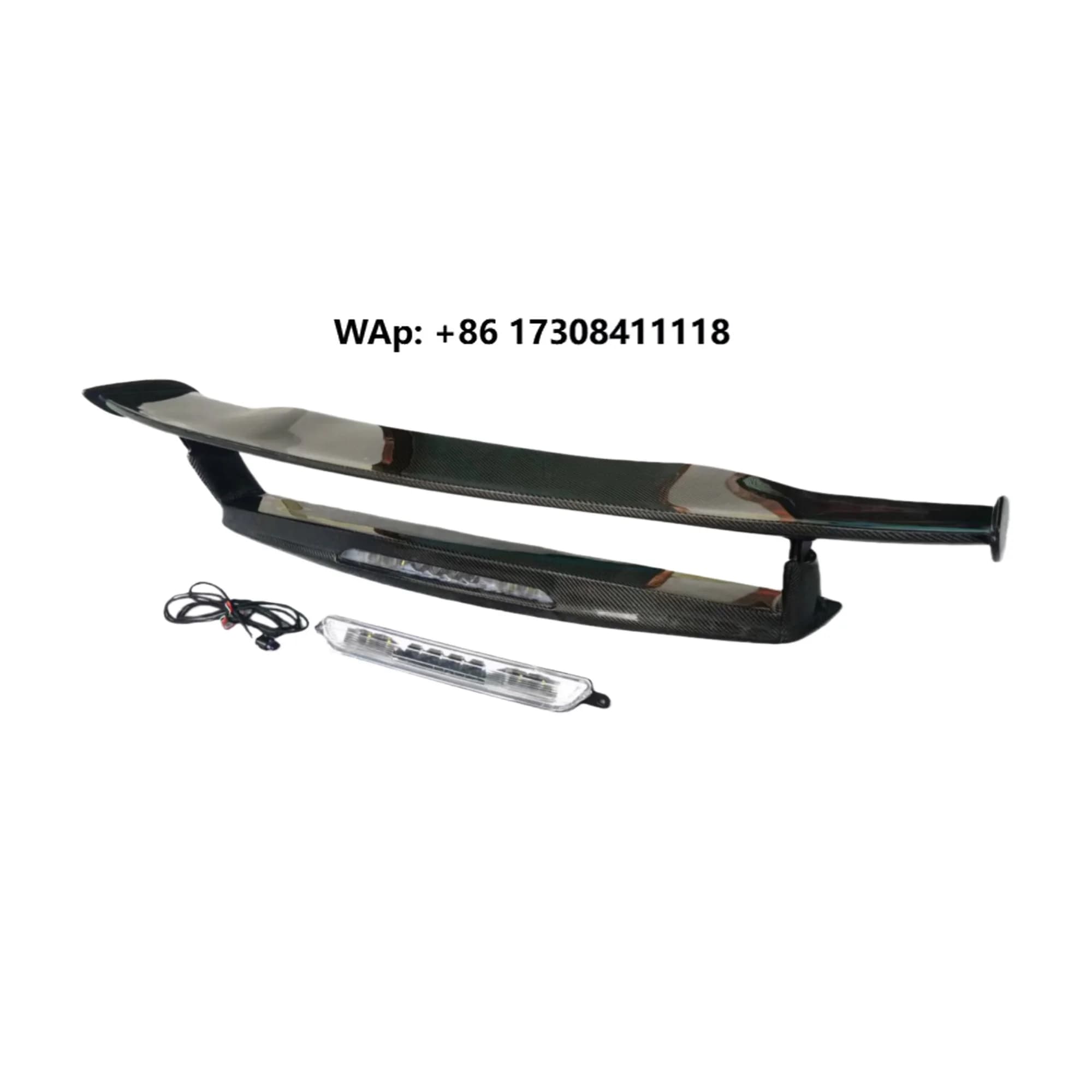 GT Carbon Fiber Rear Spoiler Wing with Brake Light for C190 2015-2018 GT GTS GTC GTR