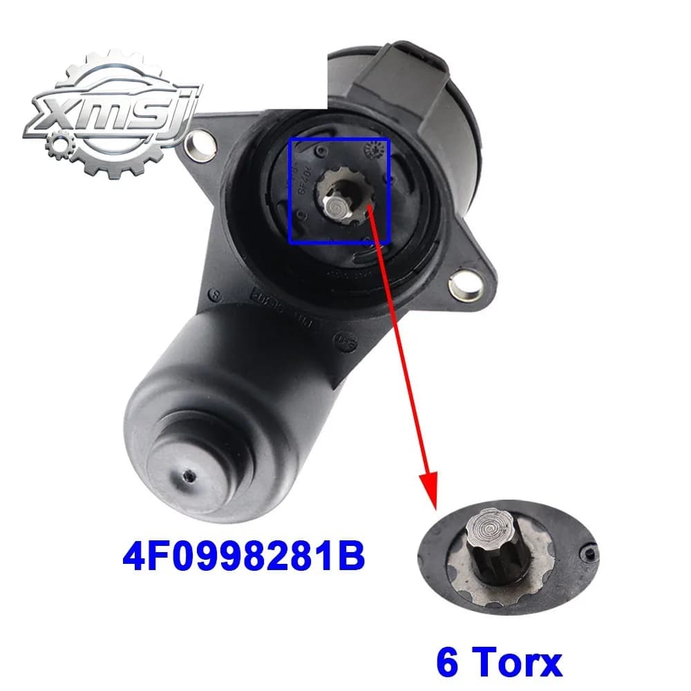 1 pieza de servomotor de freno de mano con rueda y 6 o 12 dientes Torx para Audi A6 S6 Quattro 2005-2011 4F0 998 281A/B 4F099828