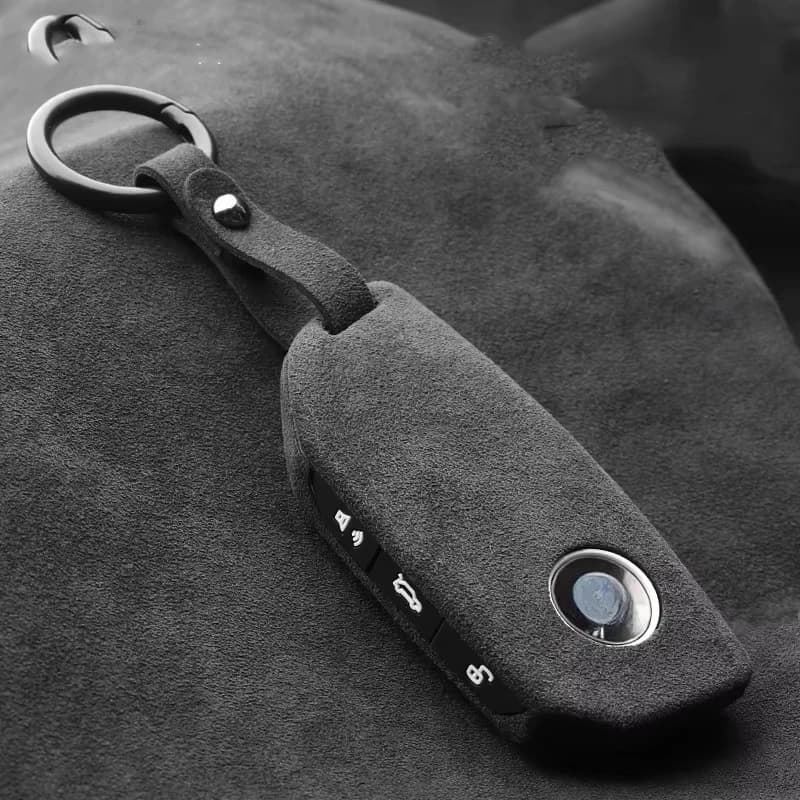 For BMW 7 Series 2023 New 740li X7 I7 Series Alcantara Suede Keycase Key Case Keychain  Car Accessories