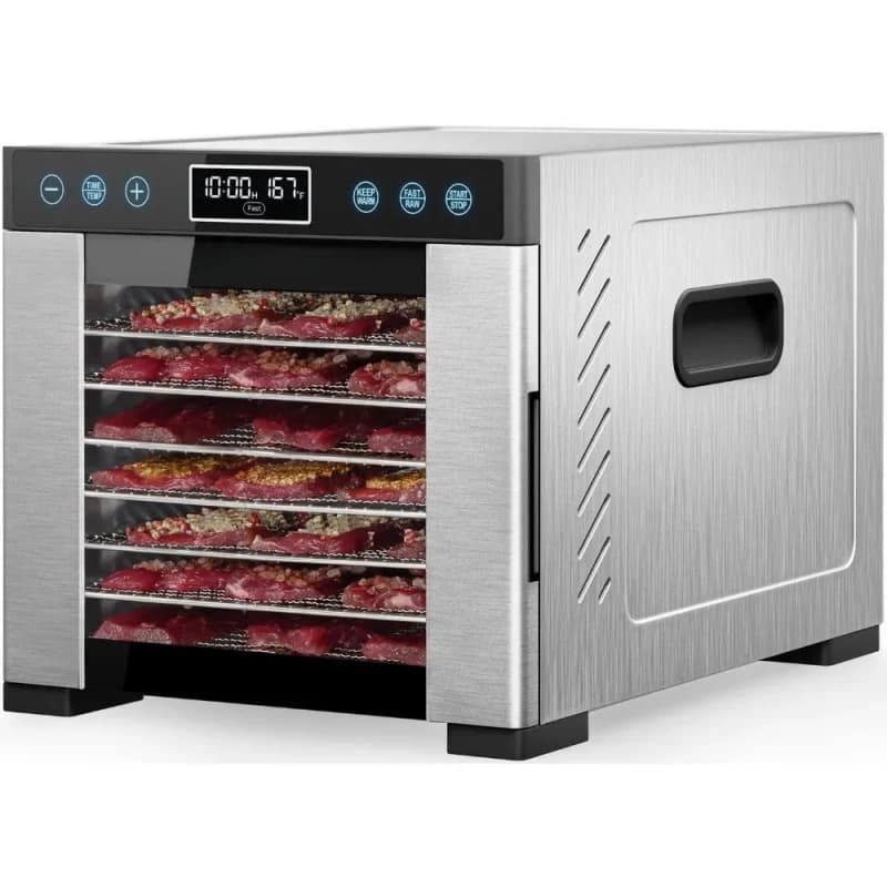 Mill Pro Food Dehydrator – Stainless Steel Trays, Jerky / Dog Treats / Herbs / Fruits