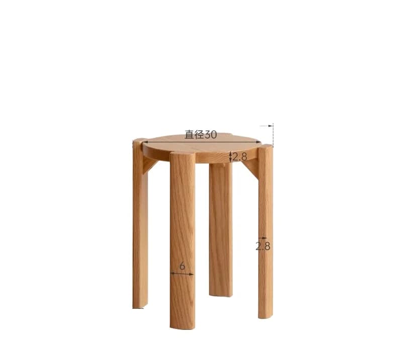 LMM solid wood stacking stool restaurant home stackable music round stool combination