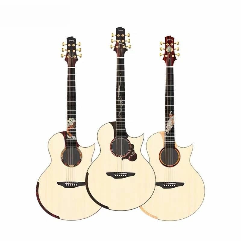 Single Guitar CUSTOM Aurora Peacock All Things Growth Full Single Handmade