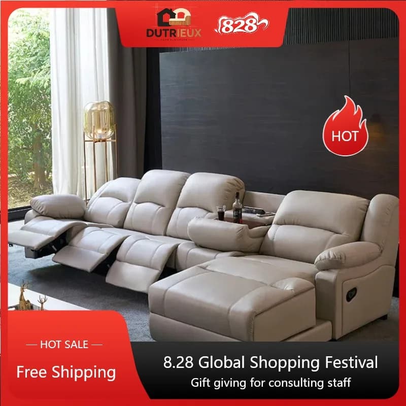 Designer Full Size Recliner Sofa Armrest Waterproof Oversized Luxury Electric Sofa Recliner Lounge Divano Di Lusso Furniture