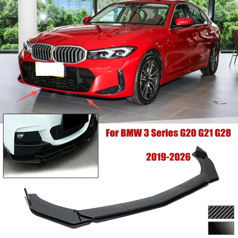 5pcs Front Bumper Shovel For BMW 3 Series G20 G21 G28 2019-2026 Spoiler Front Bumper Deflector Anti Scratch Protection Device