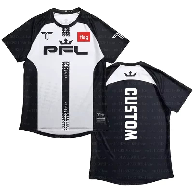 Custom PFL Walk Boxing Sports T-Shirt for Men, Summer MMA Training Uniform, Short-Sleeve Outdoor Sportswear