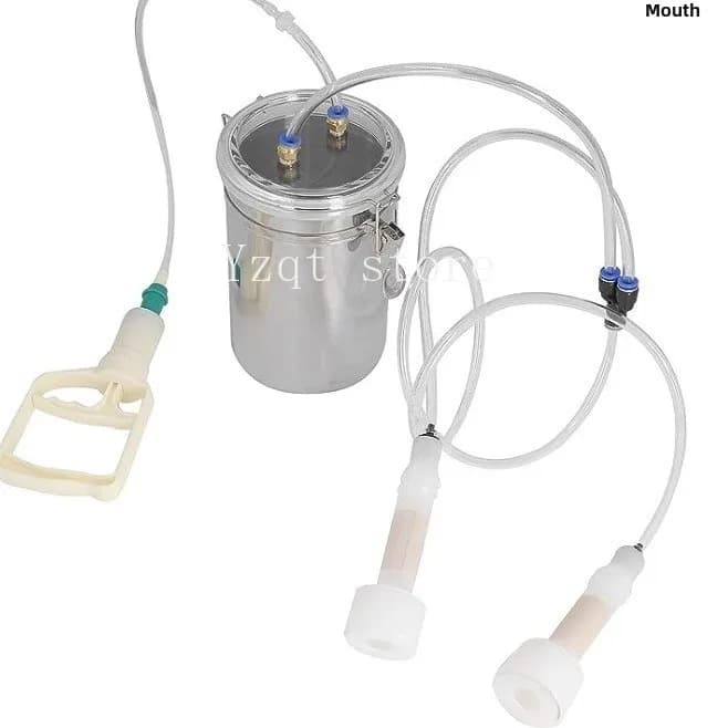 Manual Small Goat Milker Goat Milk Suction Machine Household Goat Easy-to-operate Stainless Steel 2L Tool