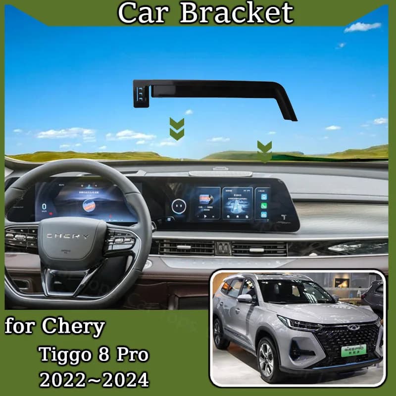 Car Mount for Chery Tiggo 8 Pro 2022~2024 Screen Mobile Phone Holder GPS Gravity Bracket New MagSafe Magnetic Stand Accessories